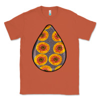 Copper african fabric pattern teardrop earrings 5 Classic Tee - BundleAndBundleShop