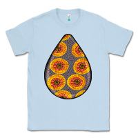 Dusty Blue african fabric pattern teardrop earrings 5 Classic Tee - BundleAndBundleShop