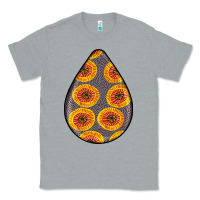 Heather Grey african fabric pattern teardrop earrings 5 Classic Tee - BundleAndBundleShop
