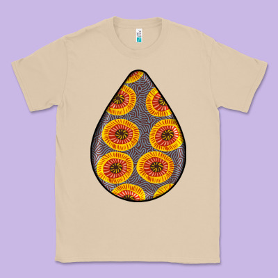 African Fabric Pattern Teardrop Earrings 5 Classic Tee Designed By Bundleandbundleshop