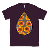 Plum african fabric pattern teardrop earrings 5 Classic Tee - BundleAndBundleShop