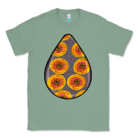 Sage african fabric pattern teardrop earrings 5 Classic Tee - BundleAndBundleShop