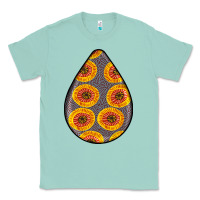 Seafoam african fabric pattern teardrop earrings 5 Classic Tee - BundleAndBundleShop