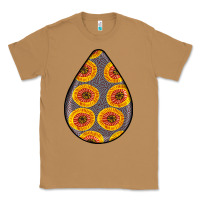 Toasted Coconut african fabric pattern teardrop earrings 5 Classic Tee - BundleAndBundleShop