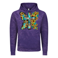 Cloud Purple faith sunflower cross Vintage Hoodie - Zillion Design Studio