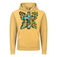 Vintage Mustard faith sunflower cross Vintage Hoodie - Zillion Design Studio