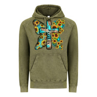 Vintage Olive faith sunflower cross Vintage Hoodie - Zillion Design Studio