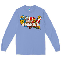 Colony Blue god bless america Long Sleeve Tee - HRA Design Shop