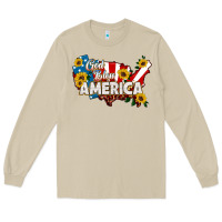 Mushroom god bless america Long Sleeve Tee - HRA Design Shop