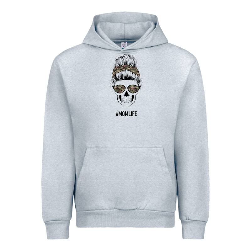 Feminine Camouflage Patterned Mom Skull Urban Hoodie by Bettercallsaul | Teevron