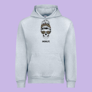Feminine Camouflage Patterned Mom Skull Urban Hoodie Designed By Bettercallsaul