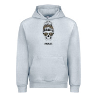 Heather Grey Feminine Camouflage Patterned Mom Skull Urban Hoodie - Bettercallsaul
