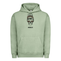 Pigment Oil Green Feminine Camouflage Patterned Mom Skull Urban Hoodie - Bettercallsaul