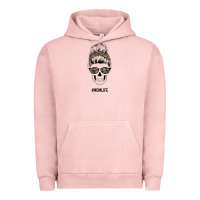 Pigment Salmon Feminine Camouflage Patterned Mom Skull Urban Hoodie - Bettercallsaul