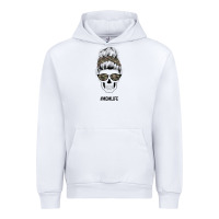 White Feminine Camouflage Patterned Mom Skull Urban Hoodie - Bettercallsaul