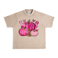 Breast Cancer We Wear Pink With Pumpkin And Ribbon Urban Heavy Tee | Teevron