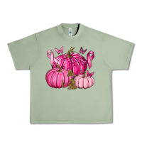 Oil Green Breast Cancer We Wear Pink with Pumpkin and Ribbon Urban Heavy Tee - texasbilliewilder