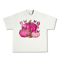 Pistachio Breast Cancer We Wear Pink with Pumpkin and Ribbon Urban Heavy Tee - texasbilliewilder