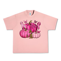 Salmon Breast Cancer We Wear Pink with Pumpkin and Ribbon Urban Heavy Tee - texasbilliewilder