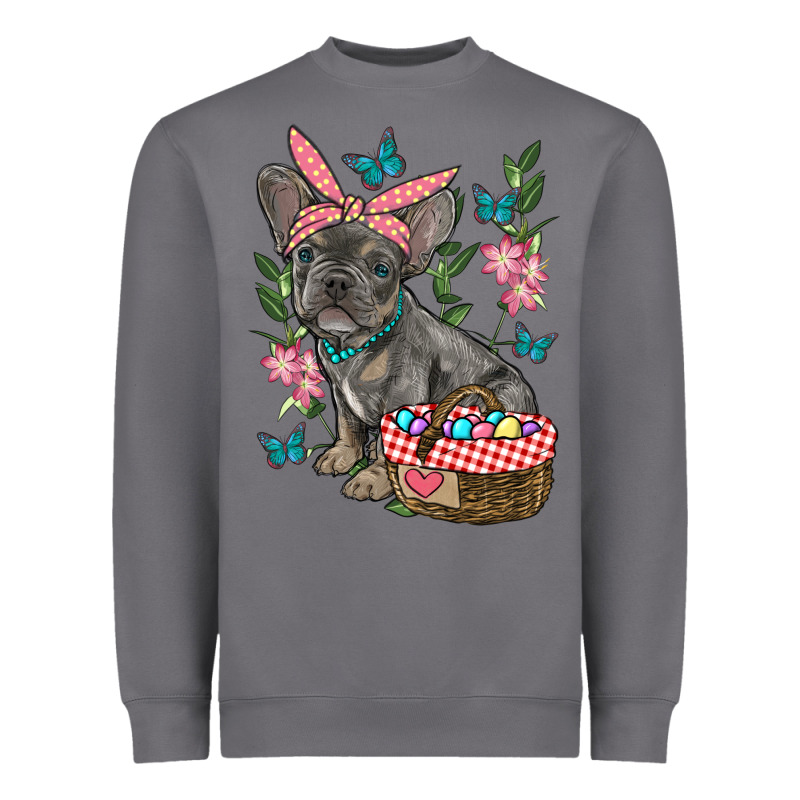 Easter French Bulldog Heavyweight Sweatshirt by RanaPortraitStore | Teevron