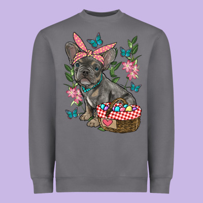 Heavyweight Sweatshirt easter french bulldog