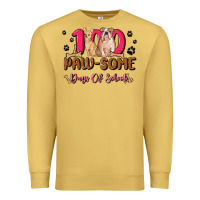 Antique Gold 100 paw some days of school Premium Sweatshirt - MaliasSmallBusiness