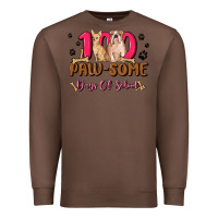 Chestnut 100 paw some days of school Premium Sweatshirt - MaliasSmallBusiness