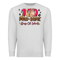Dove Grey 100 paw some days of school Premium Sweatshirt - MaliasSmallBusiness