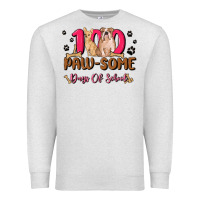 Oatmeal Heather 100 paw some days of school Premium Sweatshirt - MaliasSmallBusiness