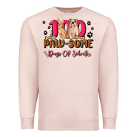 Pale Pink 100 paw some days of school Premium Sweatshirt - MaliasSmallBusiness