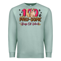 Seafoam 100 paw some days of school Premium Sweatshirt - MaliasSmallBusiness