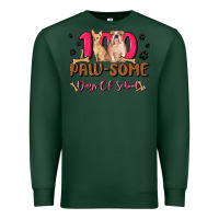 Sports Green 100 paw some days of school Premium Sweatshirt - MaliasSmallBusiness