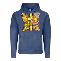 Vintage Denim faith child cancer cross Vintage Hoodie - Zillion Design Studio