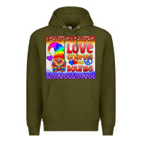 Army Green LGBTQ+ Love Gnomes No Bounds Tumbler Premium Hoodie - BundleAndBundleShop