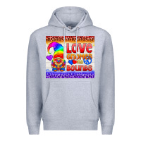 Heather Grey LGBTQ+ Love Gnomes No Bounds Tumbler Premium Hoodie - BundleAndBundleShop