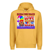 Mustard LGBTQ+ Love Gnomes No Bounds Tumbler Premium Hoodie - BundleAndBundleShop