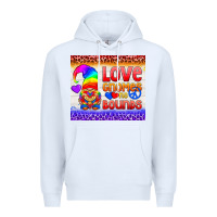 White LGBTQ+ Love Gnomes No Bounds Tumbler Premium Hoodie - BundleAndBundleShop