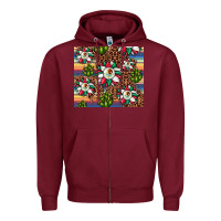 Burgundy sunflower mexican flag tumbler Zipper Hoodie - JahusDesignShop