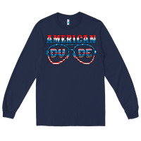 Navy american dude Long Sleeve Tee - HRA Design Shop