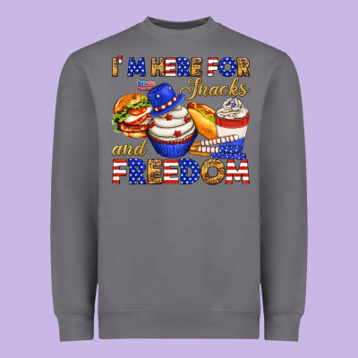 Heavyweight Sweatshirt i m here for snacks and freedom
