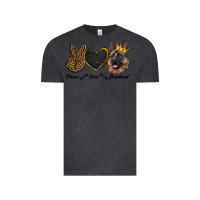 Vintage Black peace love shepherd Vintage Tee - RanaPortraitStore