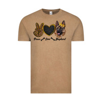 Vintage Coffee peace love shepherd Vintage Tee - RanaPortraitStore