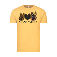 Vintage Mustard peace love shepherd Vintage Tee - RanaPortraitStore