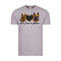 Vintage Zinc peace love shepherd Vintage Tee - RanaPortraitStore
