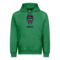 Emerald Purple Glitter, Leopard Patterned Mom Skull Urban Hoodie - Bettercallsaul