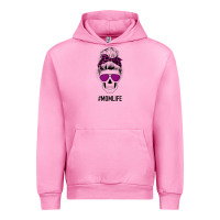 Fuchsia Pink Purple Glitter, Leopard Patterned Mom Skull Urban Hoodie - Bettercallsaul