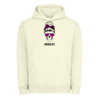 Pigment Pistachio Purple Glitter, Leopard Patterned Mom Skull Urban Hoodie - Bettercallsaul