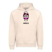 Sandshell Purple Glitter, Leopard Patterned Mom Skull Urban Hoodie - Bettercallsaul