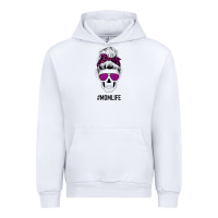 White Purple Glitter, Leopard Patterned Mom Skull Urban Hoodie - Bettercallsaul