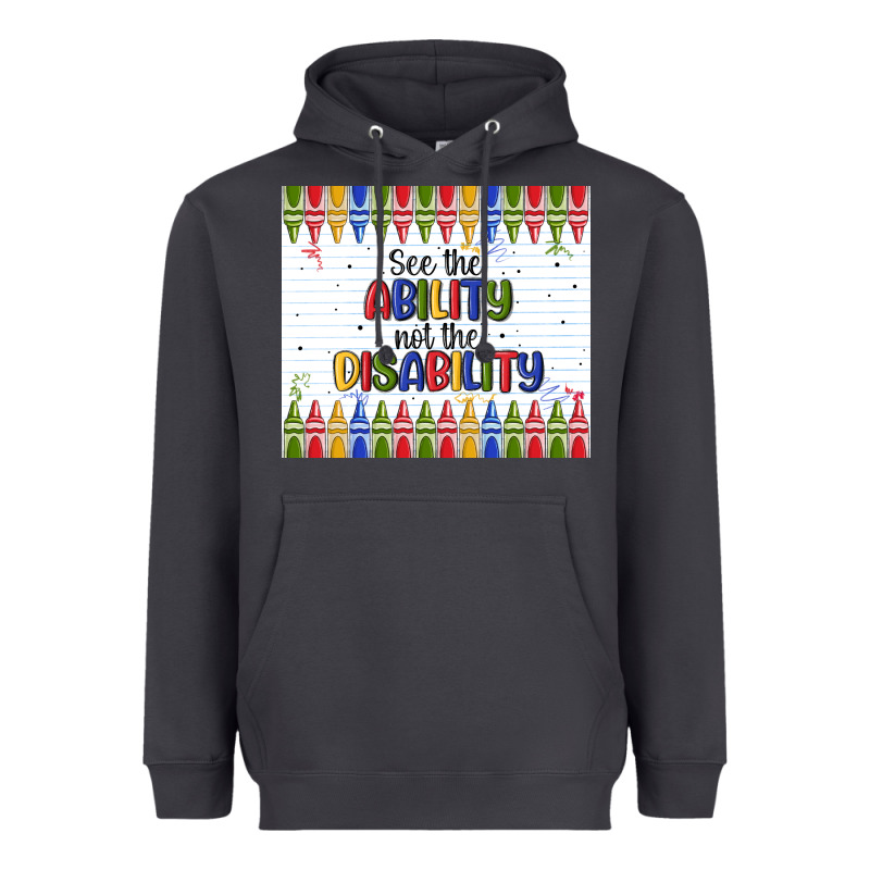 See The Ability Not The Disability Heavyweight Hoodie by MaliasSmallBusiness | Teevron
